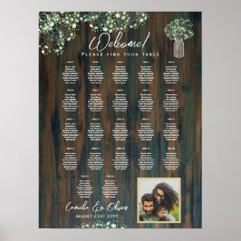 22 Bord Rustic Wood Gypsophila PHOTO SEATING Foam Poster
