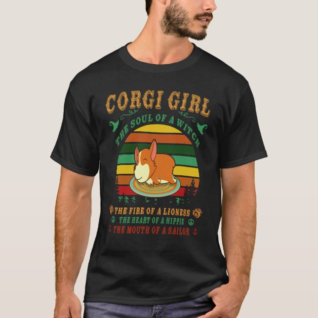 22 Corgi Häxans Själ Corgi T Shirt (Framsida)