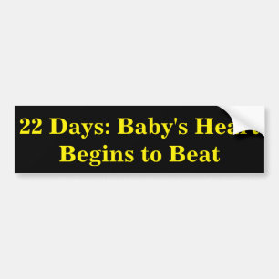 22 dagar: Baby hjärta börjar till takten Bildekal