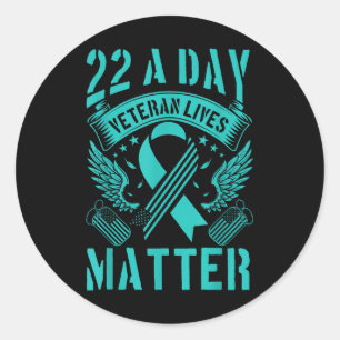 22 dagars medvetande är 22 för mycket av veteraner runt klistermärke