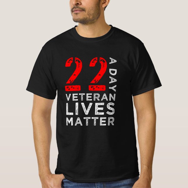 22 dagars veteran - minnesdag - veterandagen t shirt (Framsida)