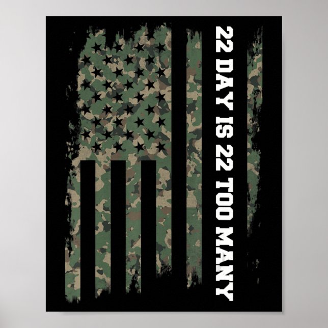 22 dagstidning Veteran Lives Matter Army Suicide A Poster (Framsidan)