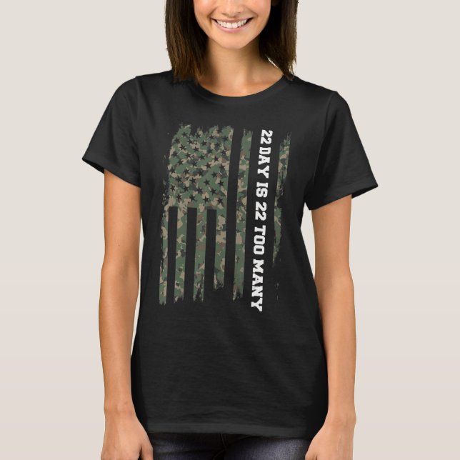 22 dagstidning Veteran Lives Matter Army Suicide A T Shirt (Framsida)
