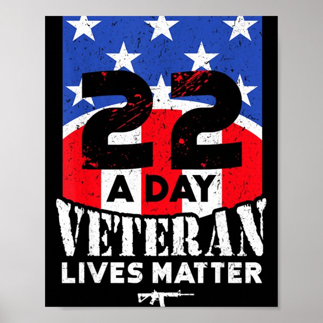 22 Day Veteran Lives Suicide Awareness  Poster (Framsidan)