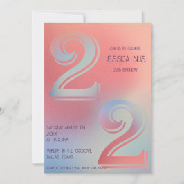 22:e födelsedagsinbjudan inbjudningar