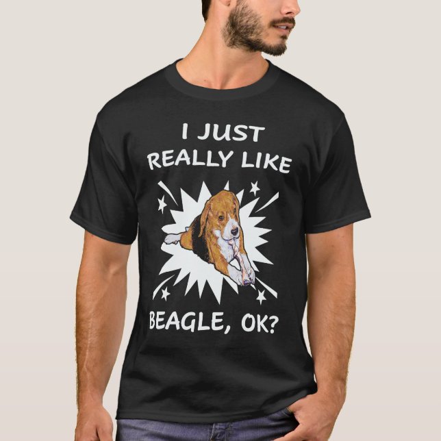 22 Jag gillar verkligen Beagle T Shirt (Framsida)