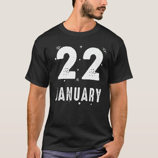 22 januari Party-årsdagen T Shirt (Framsida)