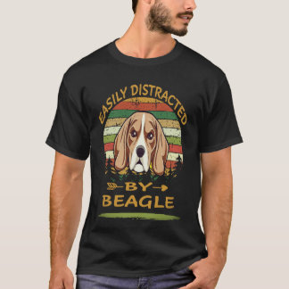 22 Lätt Distraherad Av Beagle T Shirt