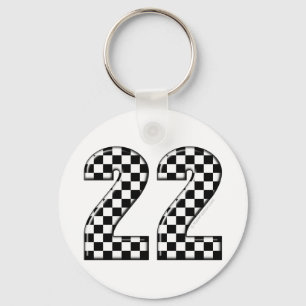 22 nummer för automatisk tävla nyckelring