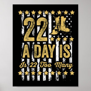 22 om dagen är 22 för många Medvetna krigsveterane Poster
