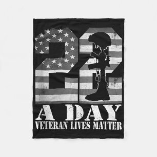 22 om dagen veteran lever amerikansk flagga militä fleecefilt