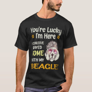 22 Stannade Hemma Med Min Beagle T Shirt