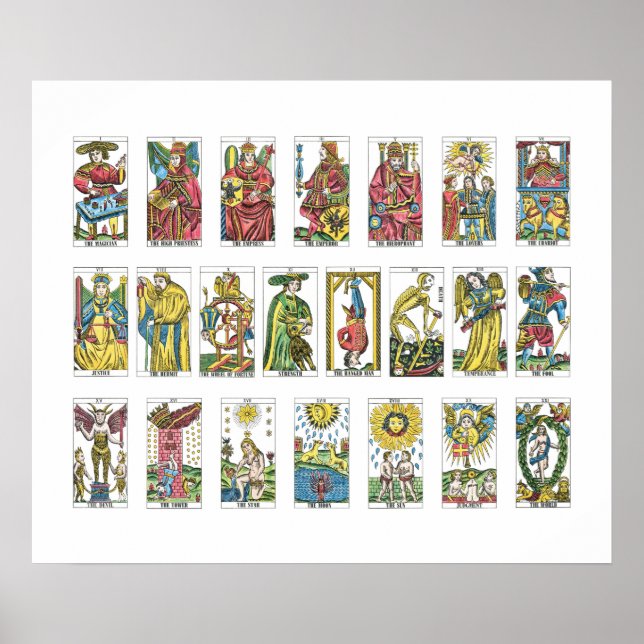22 Tarotkort Fortune Teller Poster (Framsidan)