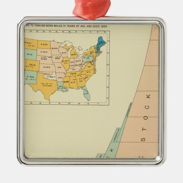 22 tillväxtinslag av befolkning 17901890 julgransprydnad metall (Framsidan)