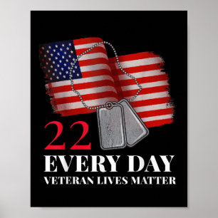22 Varje dag lever veteransjälvmordsvärnaren Poster