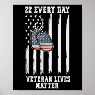 22 Varje Dag Veteran Liv Självmord Medvetenhet  Poster