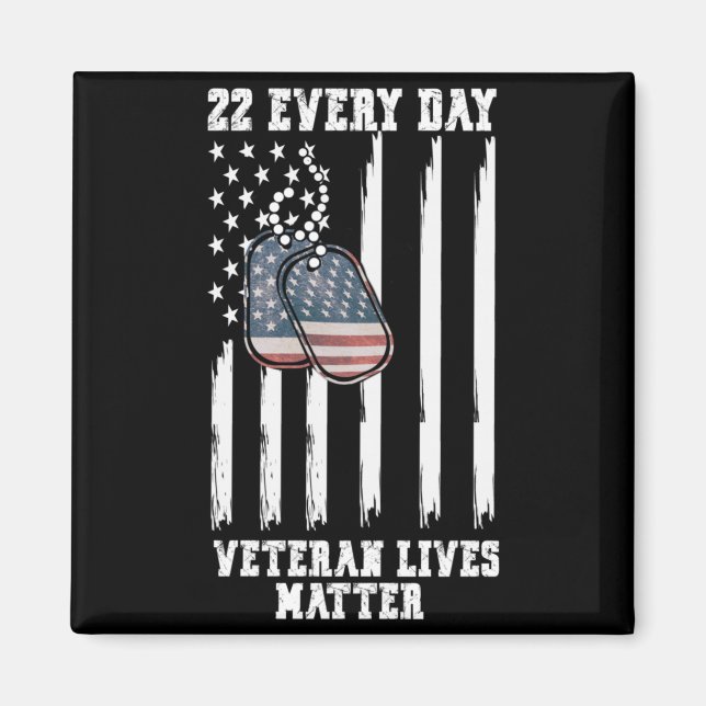 22 Varje Dag Veteranmedvetenhet Performance Magnet (Framsidan)
