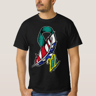 22 Veteran PTSD Suicide Awareness US Feather Patri T Shirt
