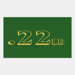 .22lr-Ammoklistermärke Rektangulärt Klistermärke
