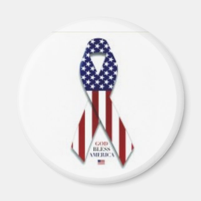 2300-5004_b~U-S-Flagga-Ribbon-Poster Magnet (Framsidan)