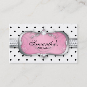 232 Cute Dots Jewelry Busines Hair Stylist Modern Visitkort