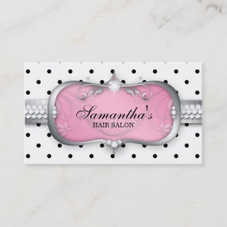 232 Cute Dots Jewelry Busines Hair Stylist Modern Visitkort