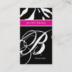 232 Djurens Affärskort Zebra Beauty Salon Rosa Visitkort