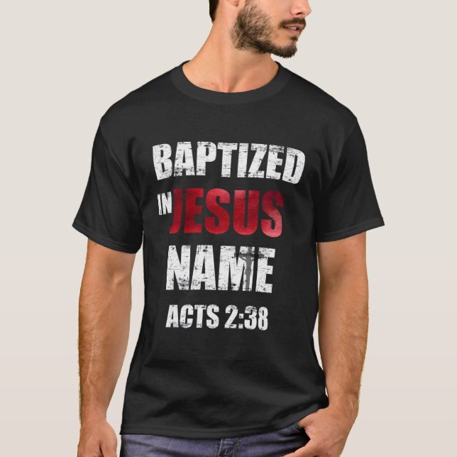 238-bitarsfientliga enbart Jesus Namn T Shirt (Framsida)