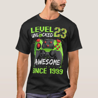 23 år Gamer Man Birthday Fantastisk sedan 1999 T Shirt