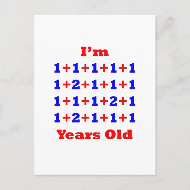 23 år gammal! vykort (Framsida)