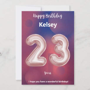 23-årigt Grattis på födelsedagen-kort