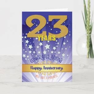 23 års återställningsårsdag, fet siffra kort