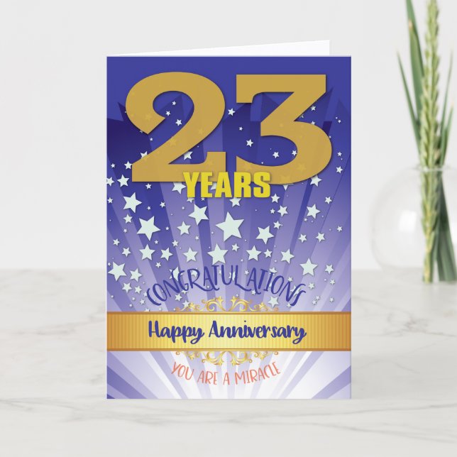 23 års återställningsårsdag, fet siffra kort (Framsida)