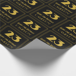 23-årsdag – Art Deco Inspirerad Look "23" & Namn Presentpapper