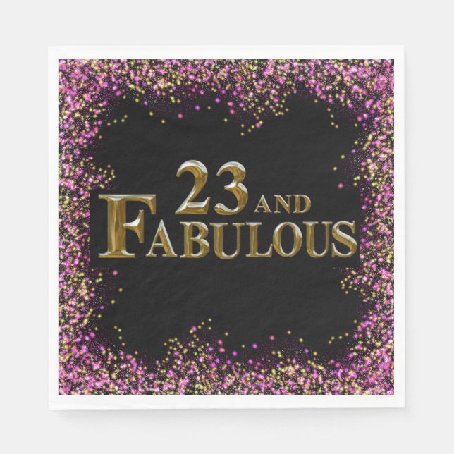 23-årsdag  pappersservett (Framsidan)