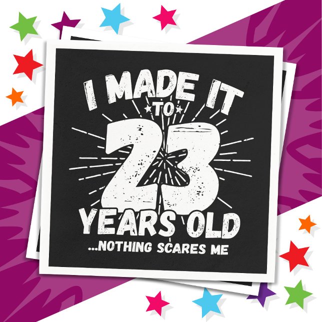 23-årsjubileum, 23-årsjubileum pappersservett (Skapare uppladdad)