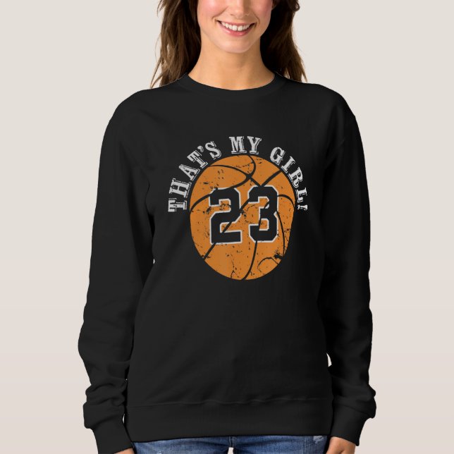 23 Basketbollspelare som min tjej Cheer Mamma Papp T Shirt (Framsida)