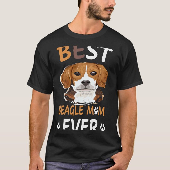 23 Bästa Beagle Mamma någonsin T Shirt (Framsida)