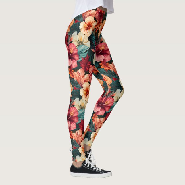 #23-Blommönster Leggings (Höger)