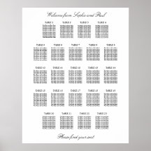 23 Bord Elegant Minimalistisk Placeringsplan