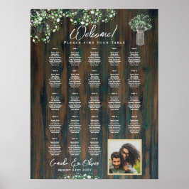 23 Bord Rustic Wood Gypsophila PHOTO SEATING Foam Poster