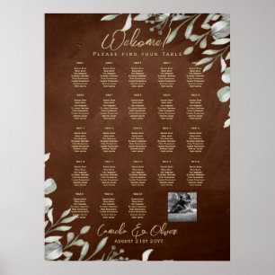 23 Bord: Välkomsthälsning med Namn Poster