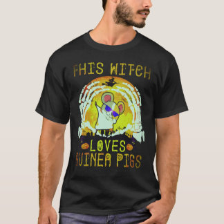 23 Denna häxa älskar marsvin Halloween T Shirt