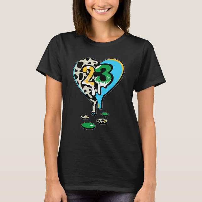 23 Drip Heart Chunky Dunky T Shirt (Framsida)