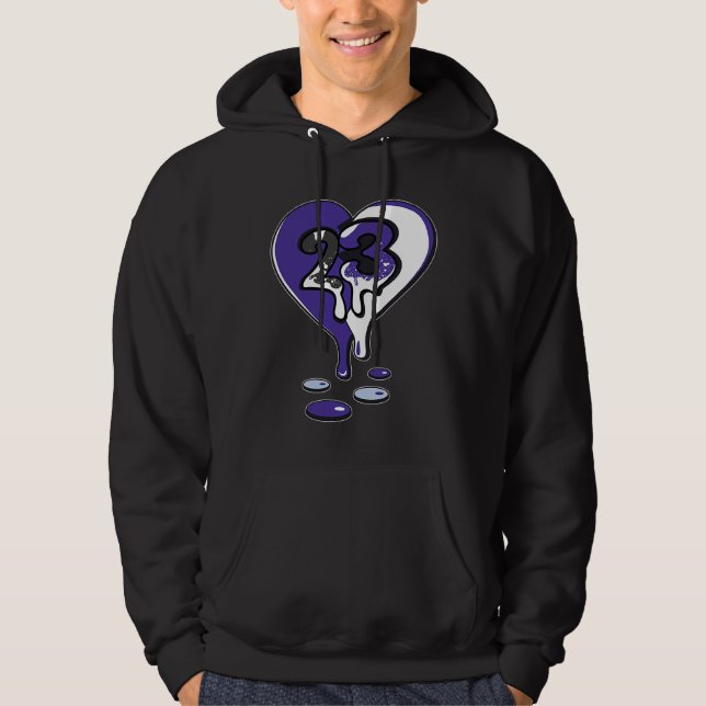 23 Drip Heart Concord 5s Matching Hoodie (Framsida)
