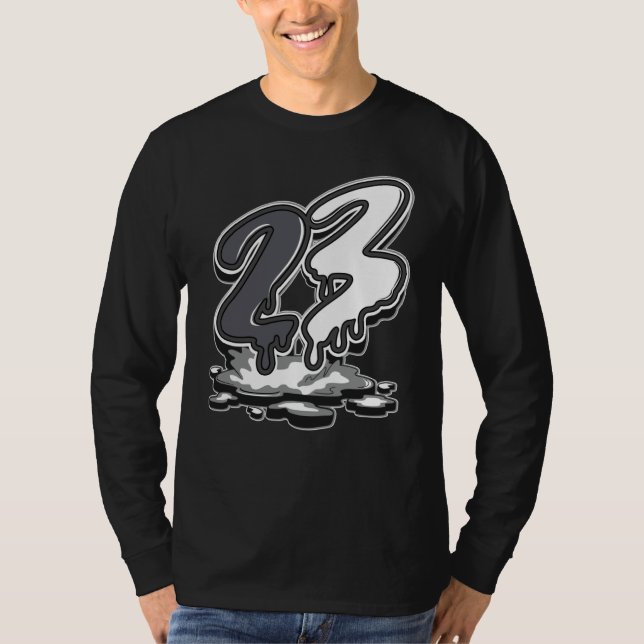 23 Drip Låg Panda Svart Vit Matchande T Shirt (Framsida)