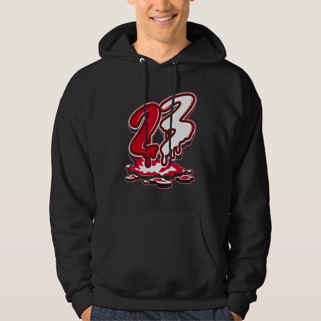 23 Drip Next Nature White Gym Red Matching Hoodie (Framsida)
