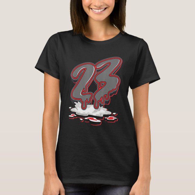 23 Drip Retro Infraröd 4s Matchande T Shirt (Framsida)