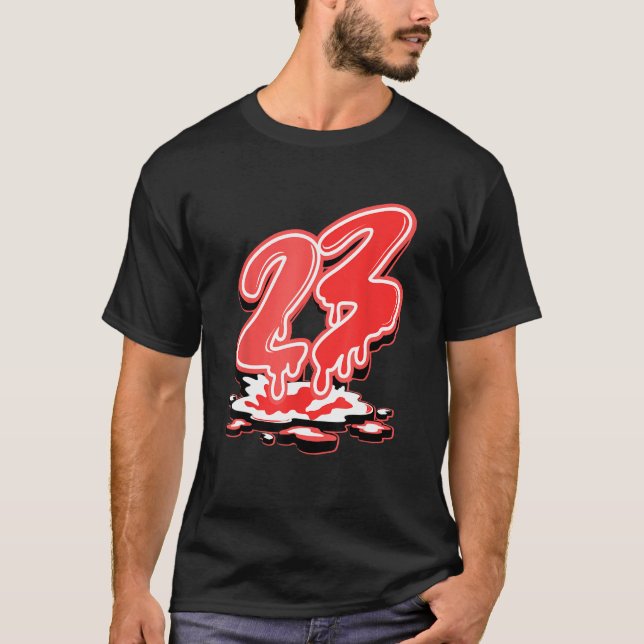 23 Drip Retro Vit Infraröd 7s Matchande T Shirt (Framsida)