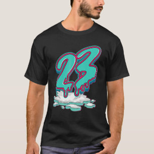23 Droppande Aurora Grön 13s Unisex Matchande T Shirt